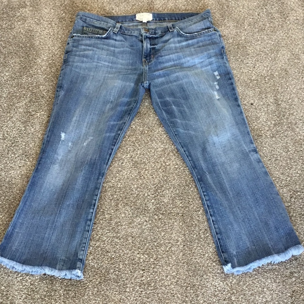 Current Elliot cropped Flip Flop jeans